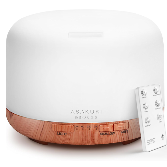 ASAKUKI 500ML Essential Oil Diffuser Humidifier